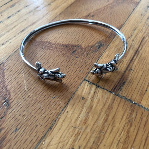 Double Frog Sterling Silver Bracelet - Picture 2 of 5